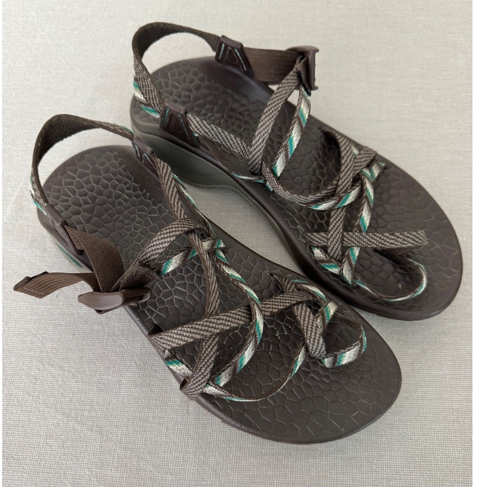 Chaco Womens ZX/2 Classic Sport Sandals Size 8 Brown/Green